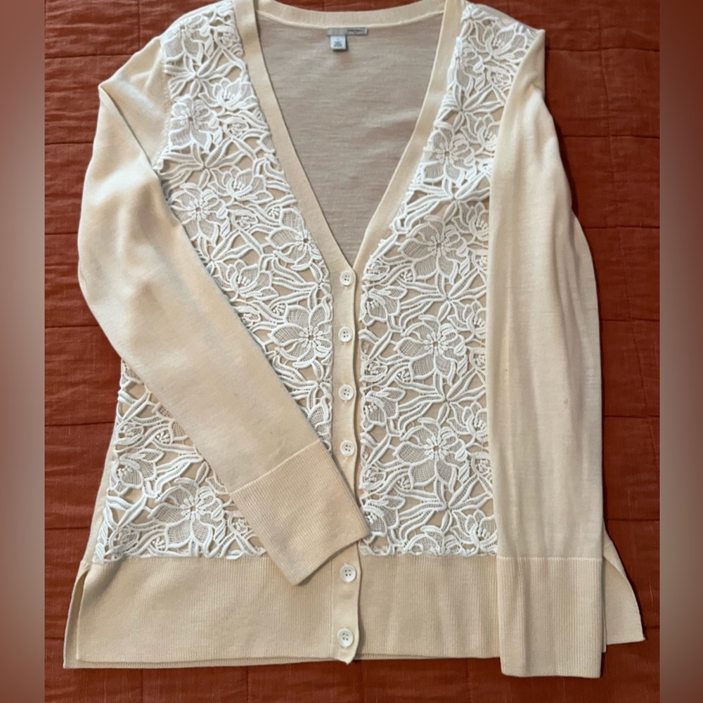 Beautiful cream and white lace sweater